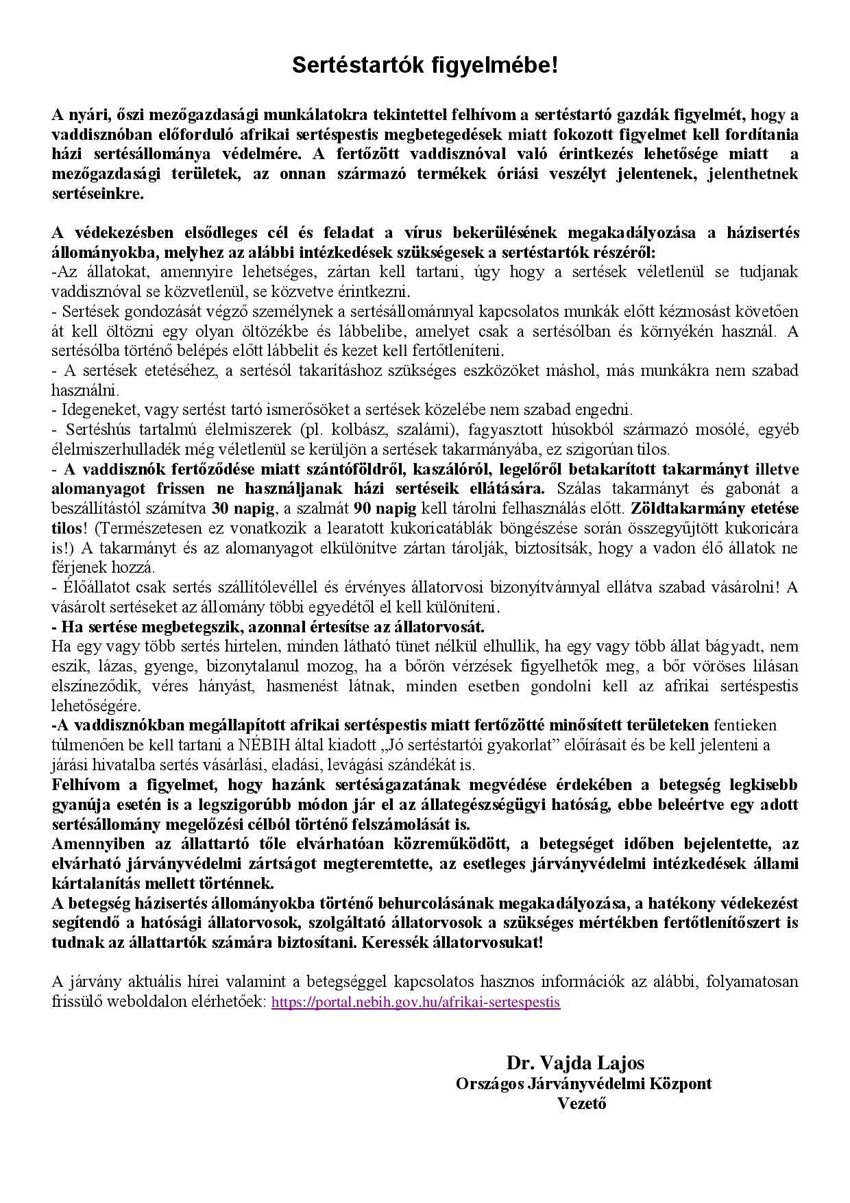 Afrikai sertéspestis hirdetmény 2019_VL-page-001