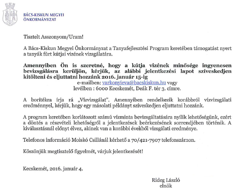 Ivóvízminőség javítás
